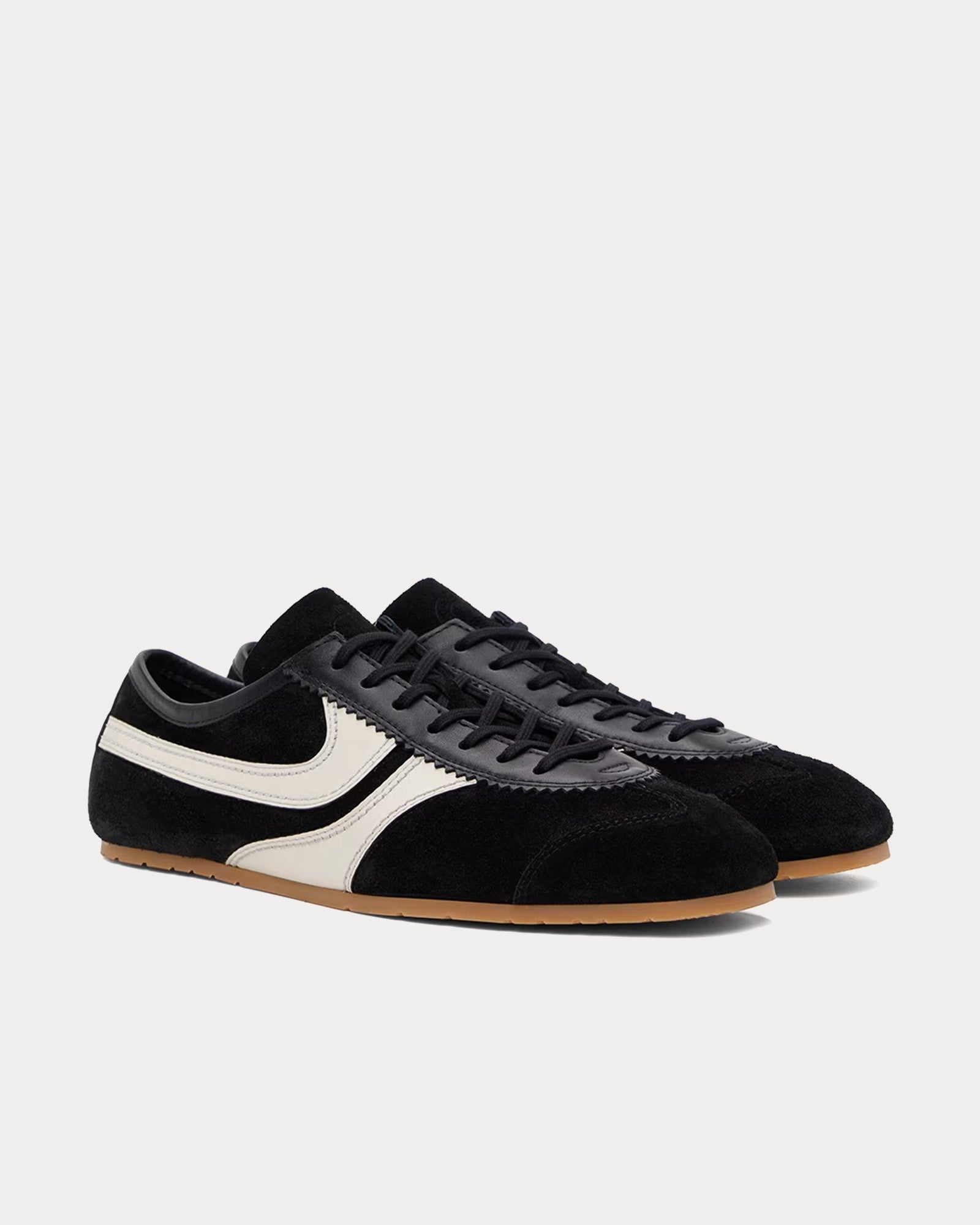 Dries Van Noten 70's Suede Black Low Top Sneakers - 2