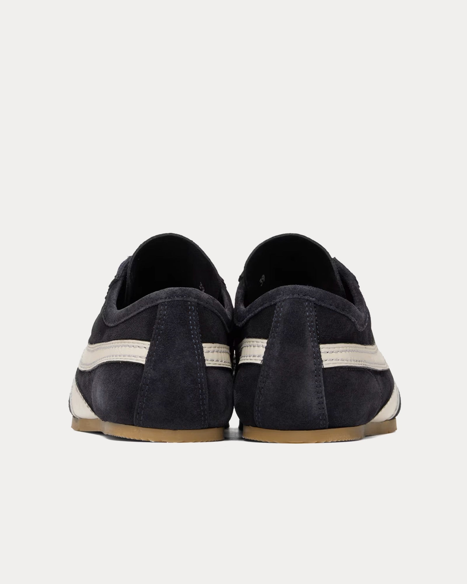 Dries Van Noten 70's Suede Navy Low Top Sneakers - 3