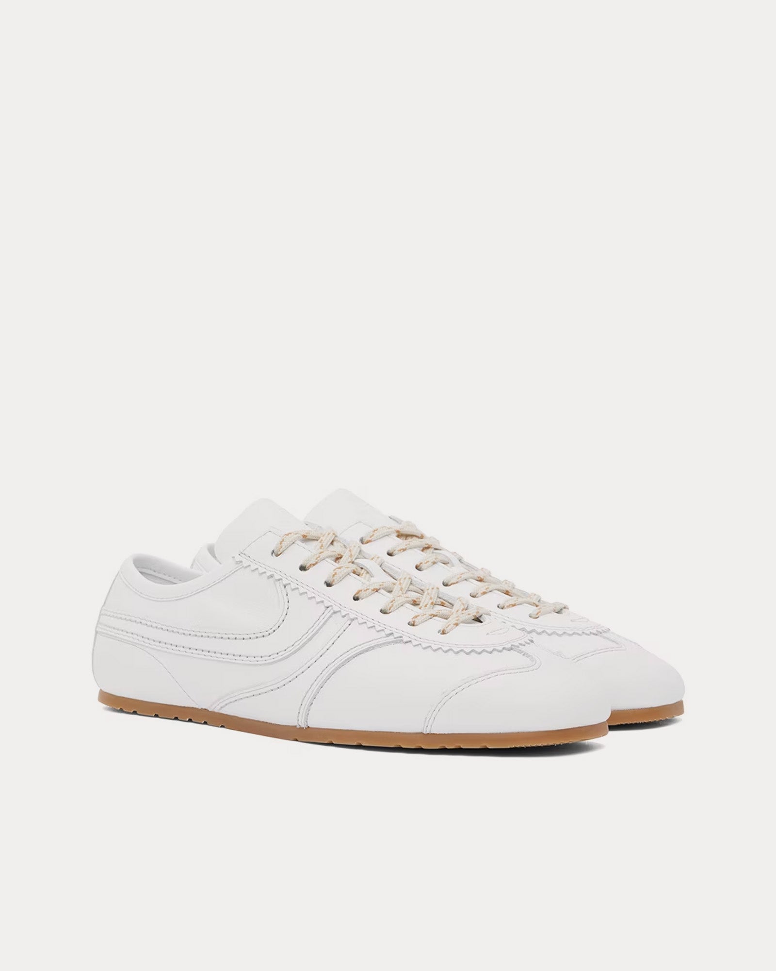 Dries Van Noten 70's Leather White Low Top Sneakers - 2