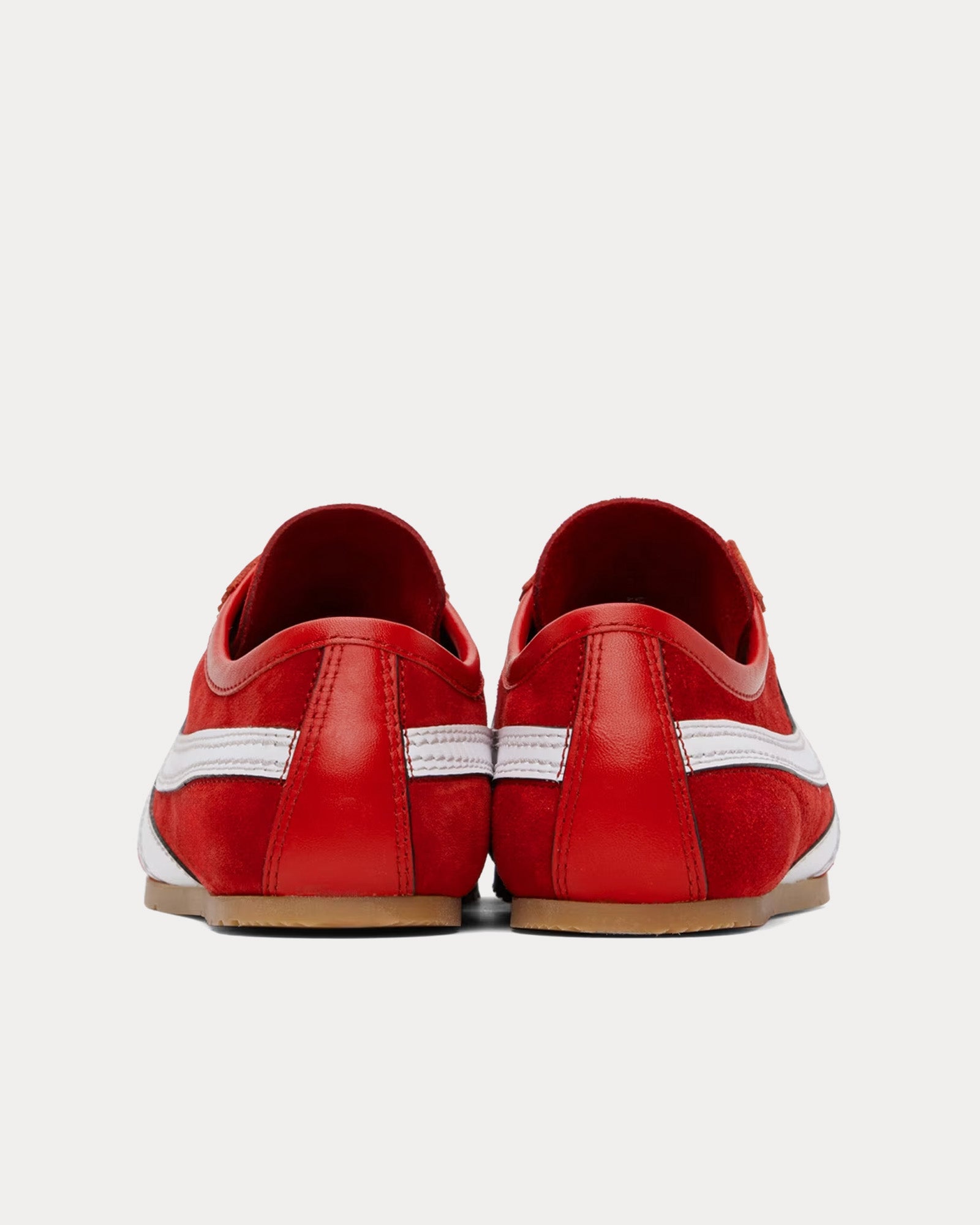 Dries Van Noten 70's Suede Red Low Top Sneakers - 3