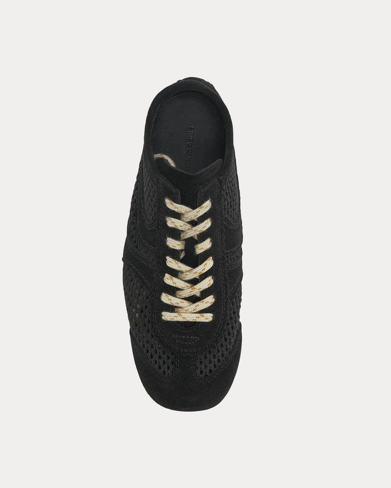 Dries Van Noten Dustin Mesh Leather Black Low Top Sneakers - 2