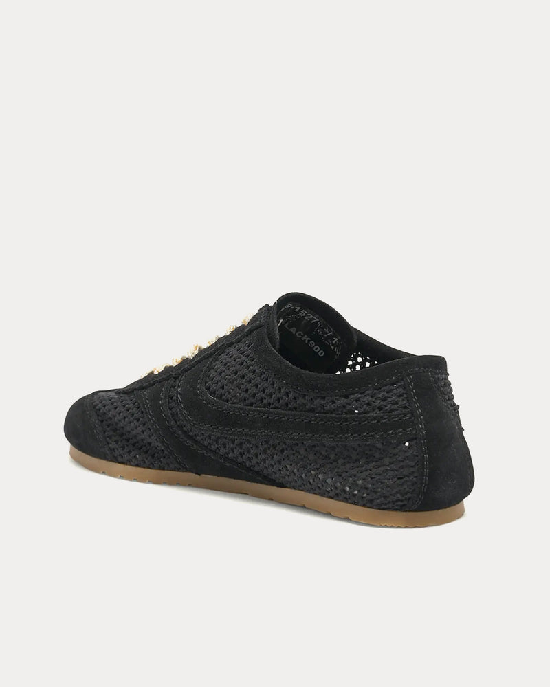 Dries Van Noten Dustin Mesh Leather Black Low Top Sneakers - 3