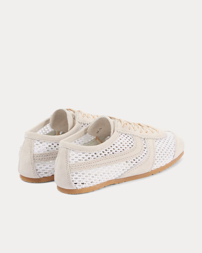 Dries Van Noten Dustin Mesh Leather White Low Top Sneakers - 3