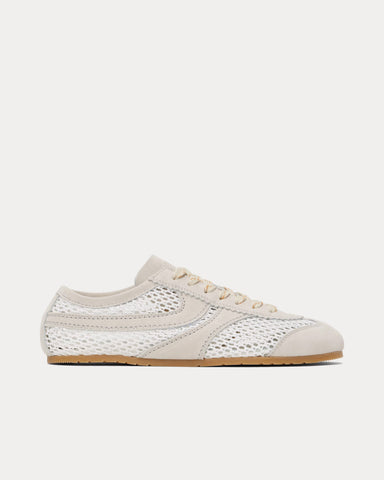 Dries Van Noten Dustin Mesh Leather White Low Top Sneakers