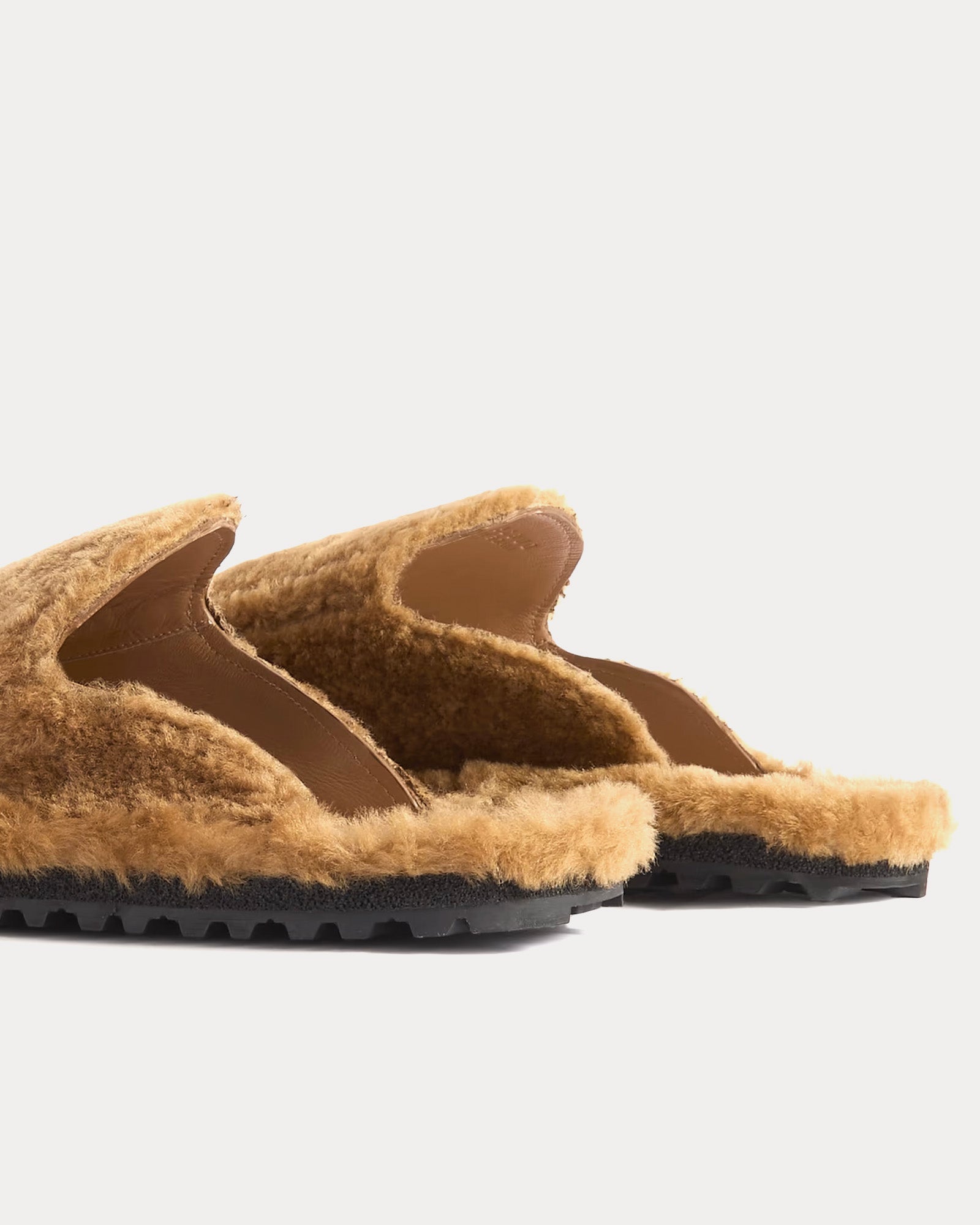 Dries Van Noten Shearling Camel Mules - 2