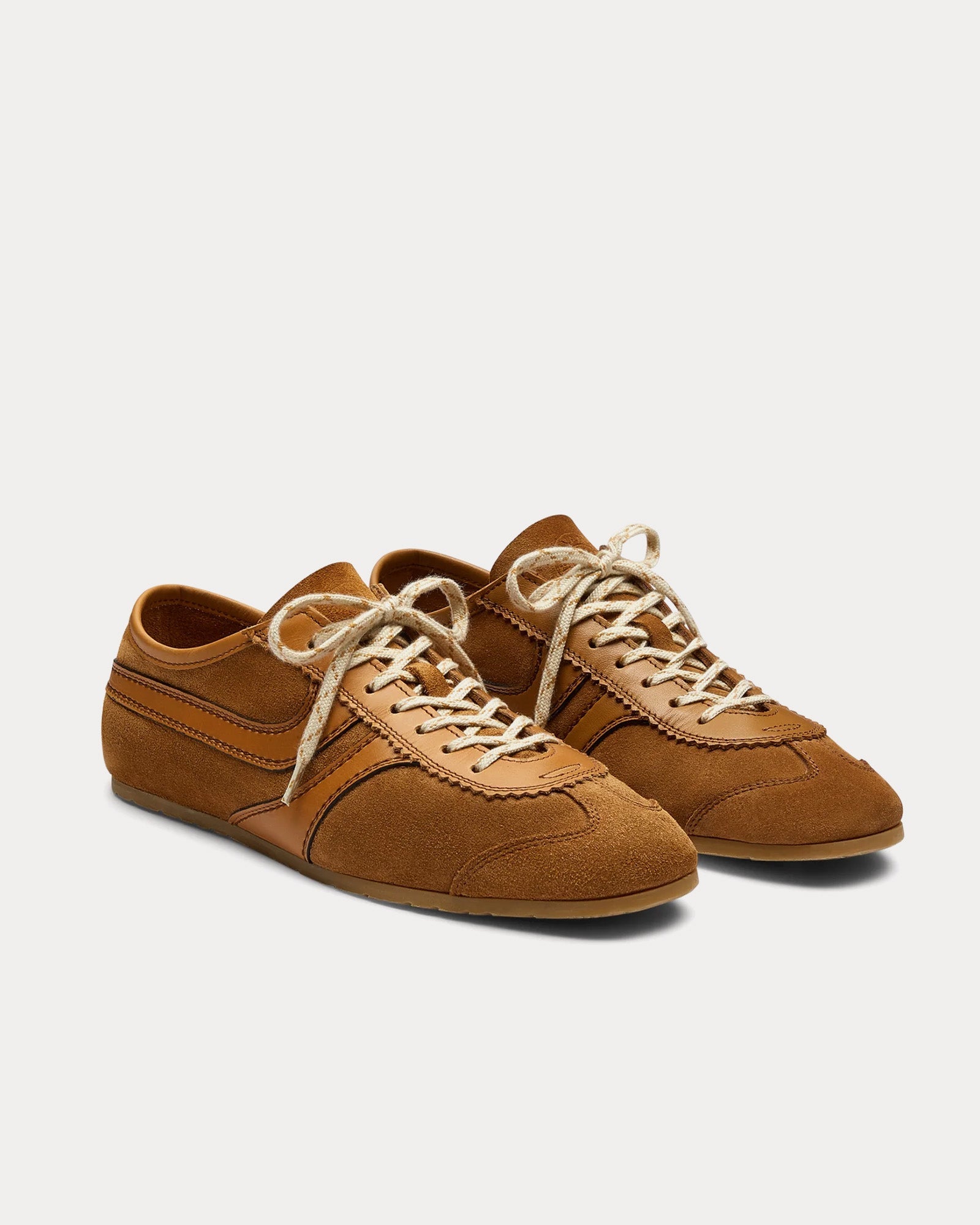 Dries Van Noten 70's Suede Tan Low Top Sneakers - 2