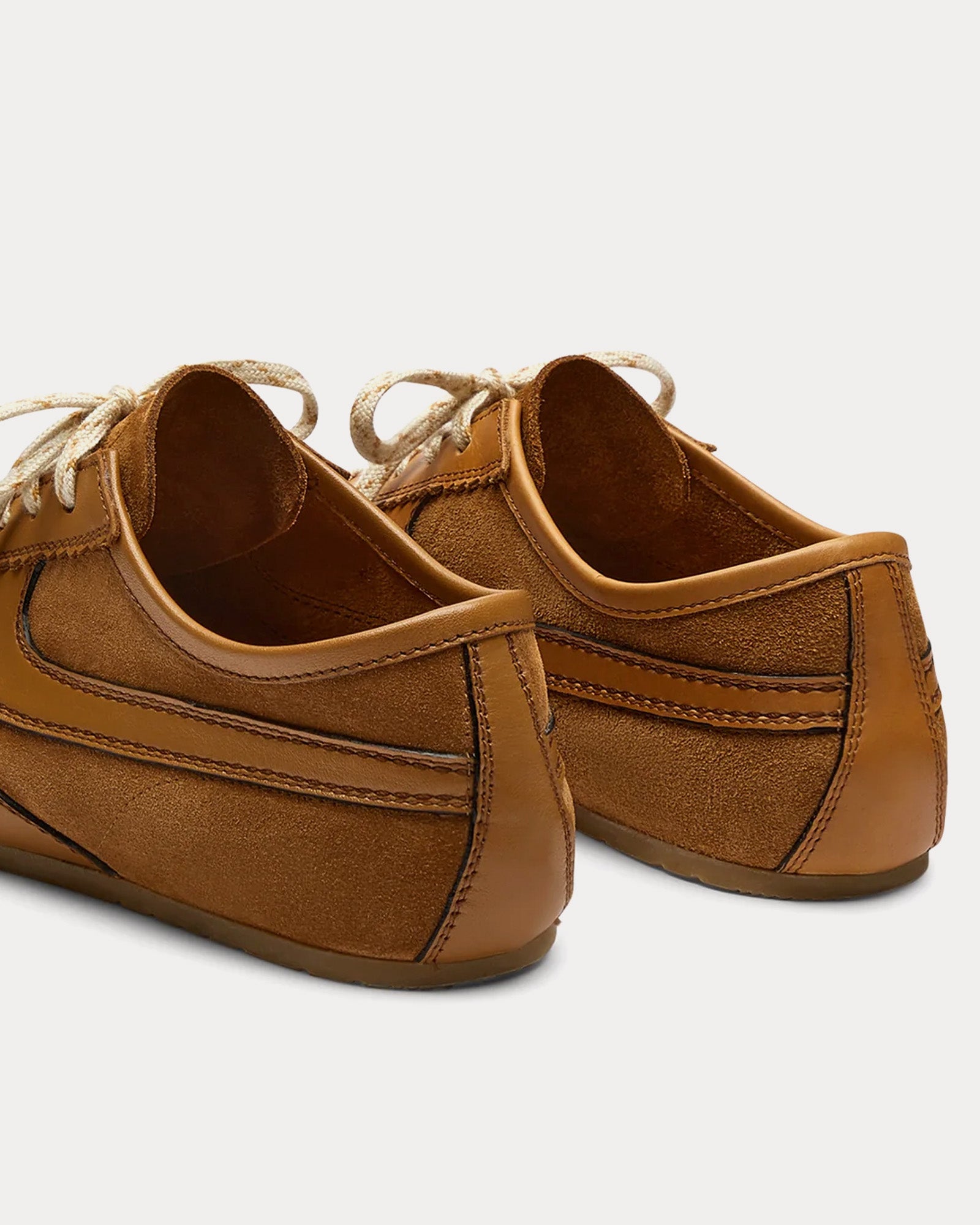 Dries Van Noten 70's Suede Tan Low Top Sneakers - 3