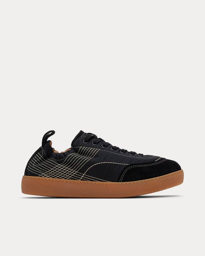 Dries Van Noten Quilted Black Low Top Sneakers - 1