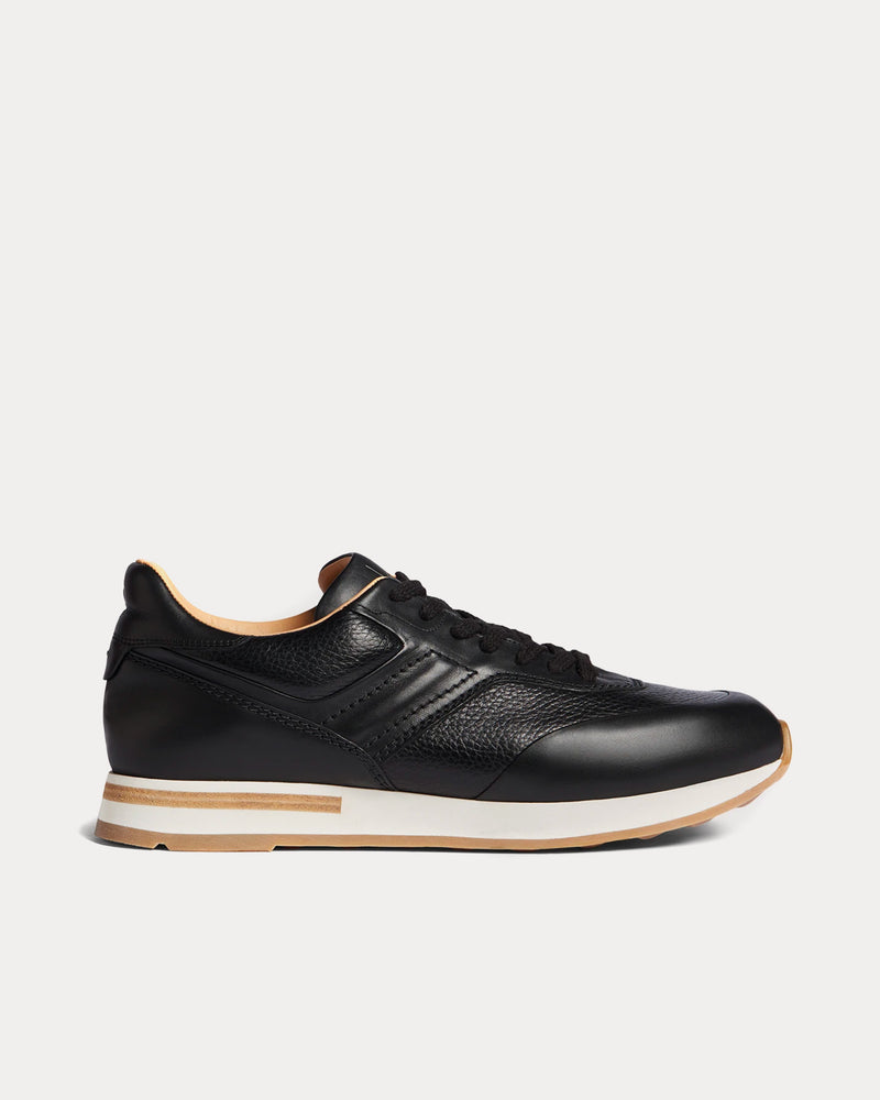 Dunhill Duke II Leather Runner Black Low Top Sneakers - 1