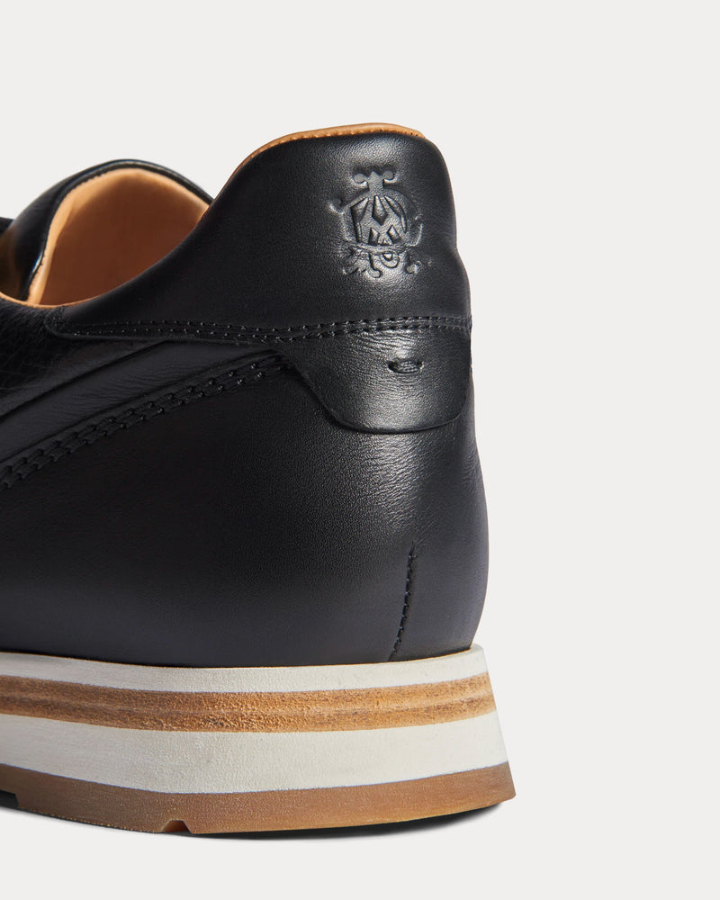 Dunhill Duke II Leather Runner Black Low Top Sneakers - 5