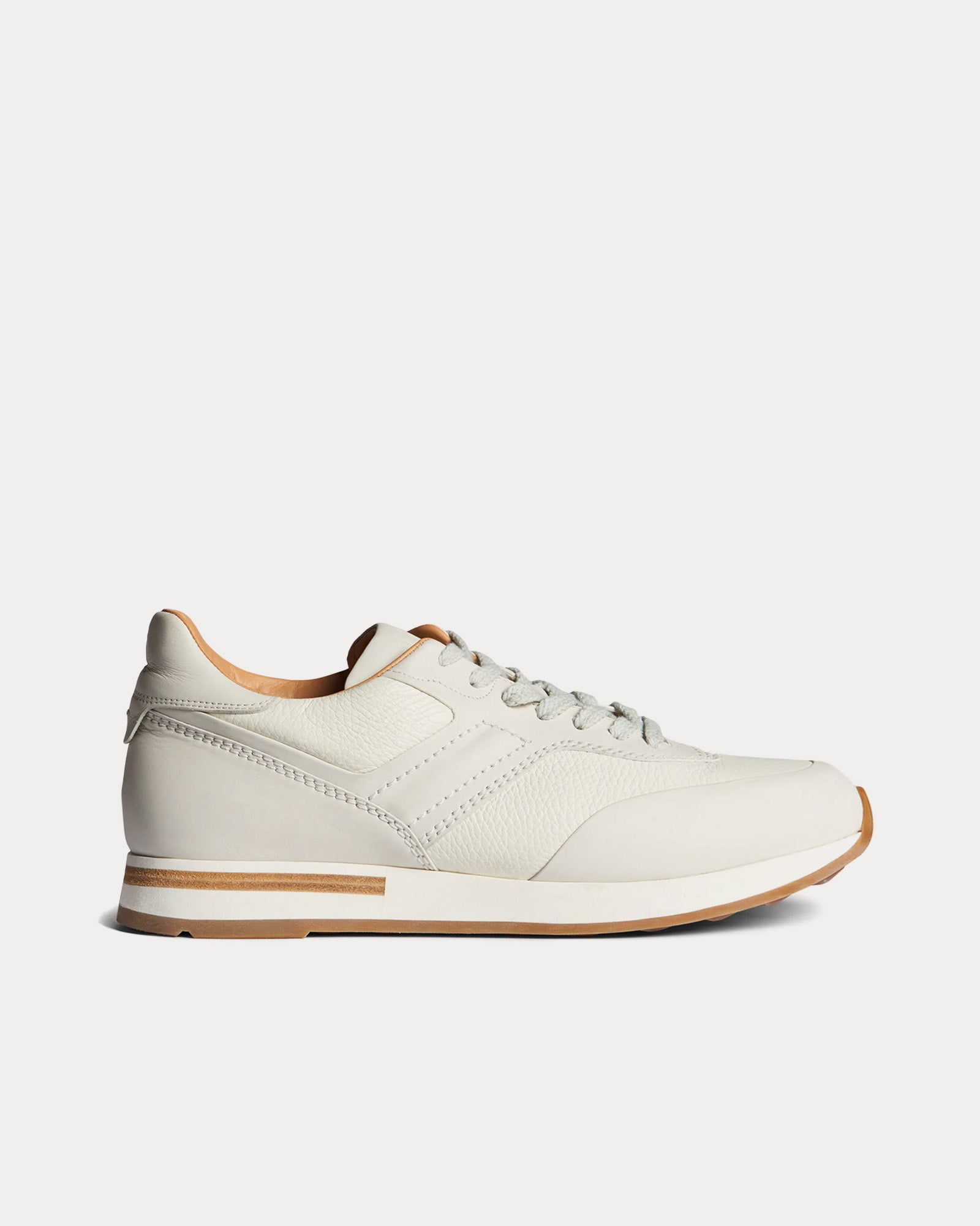 Dunhill Duke II Leather Runner Off White Low Top Sneakers - 1