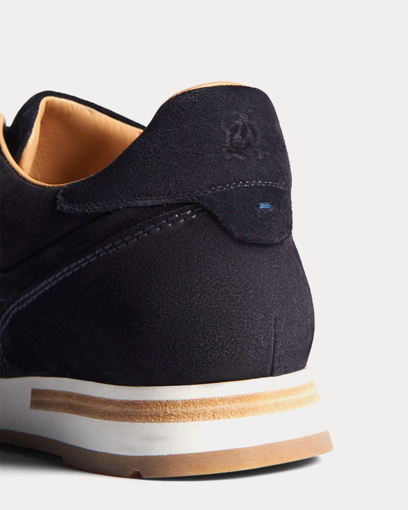 Dunhill Duke II Suede Runner Navy Low Top Sneakers - 2