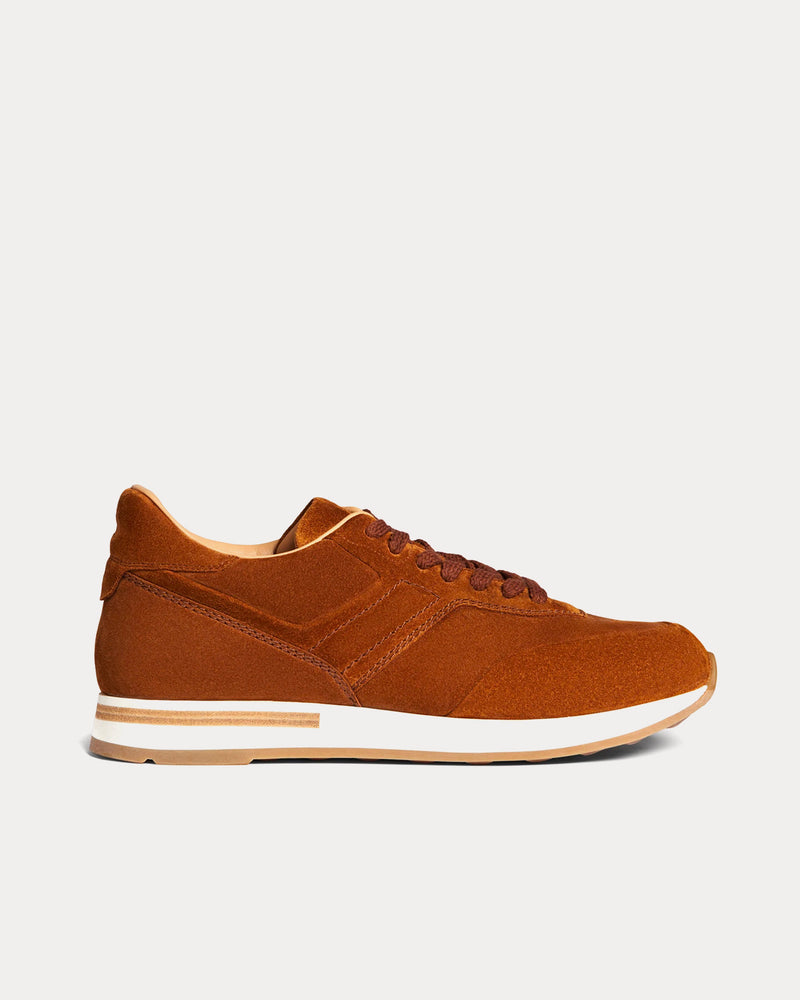 Dunhill Duke II Suede Runner Tobacco Low Top Sneakers - 1