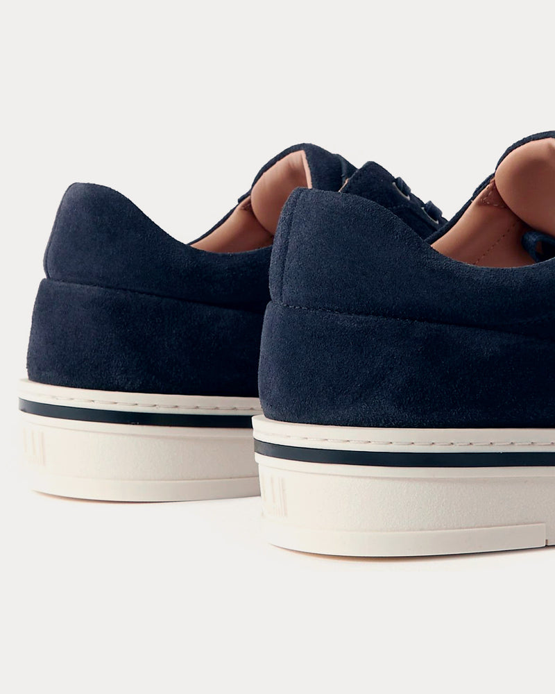 Dunhill Metropolitan Suede Navy Low Top Sneakers - 2