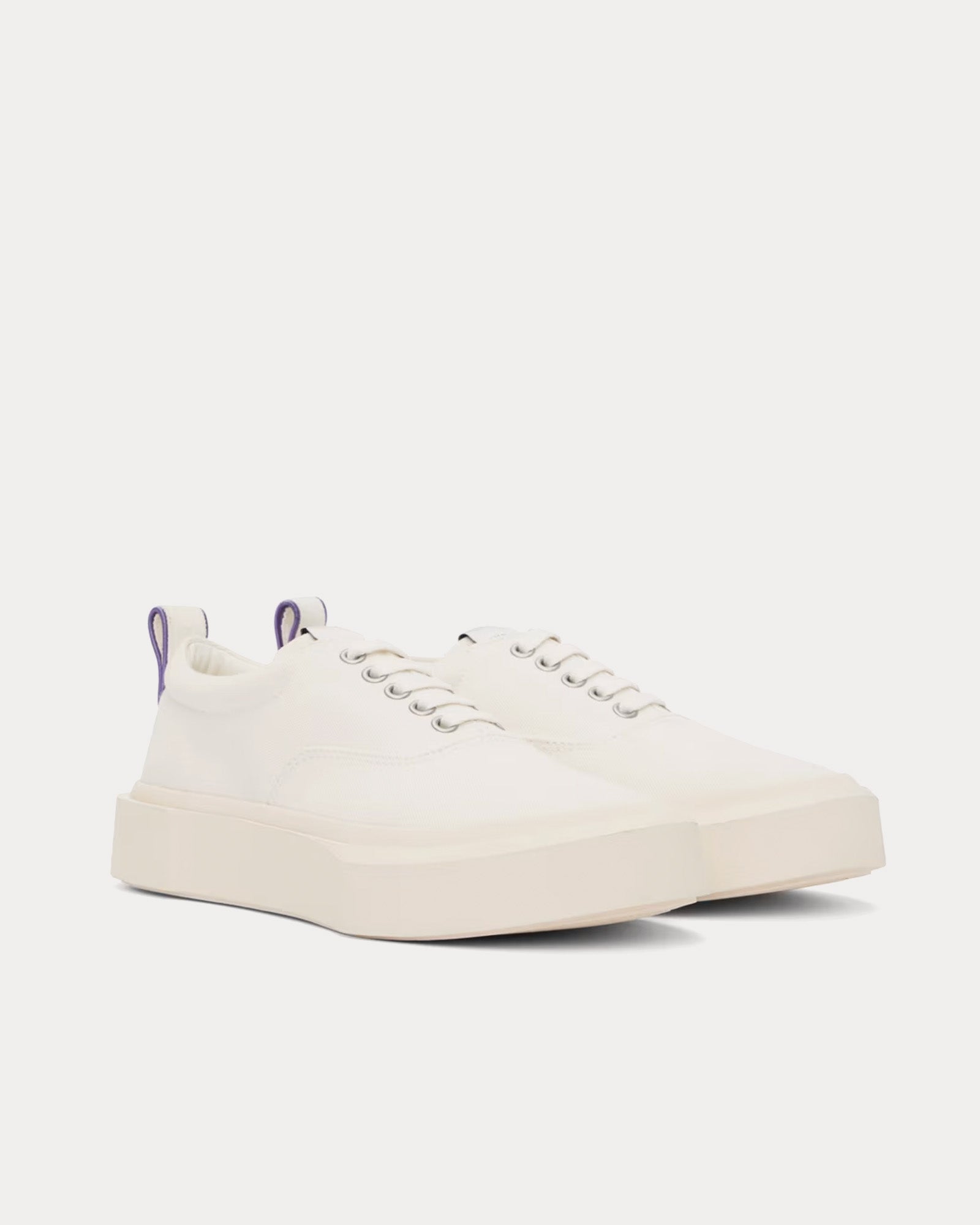 Eytys Mother II Canvas White Low Top Sneakers - 2