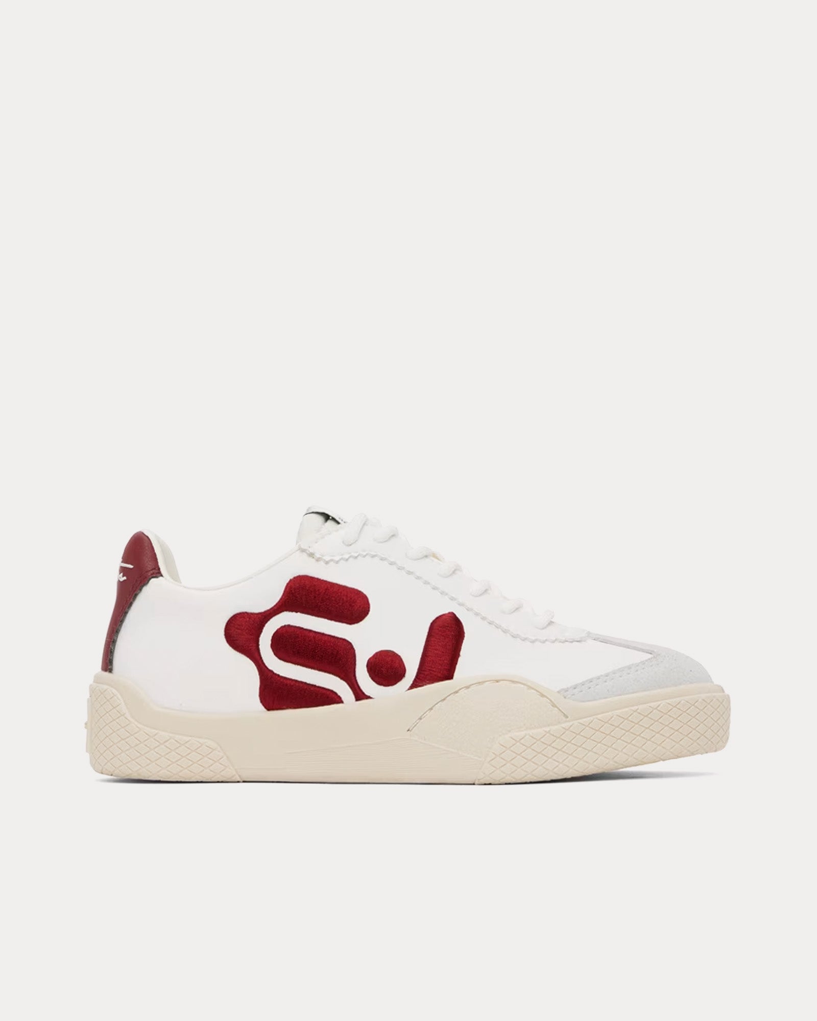 Eytys Santos Leather White / Aegis Red Low Top Sneakers - 1