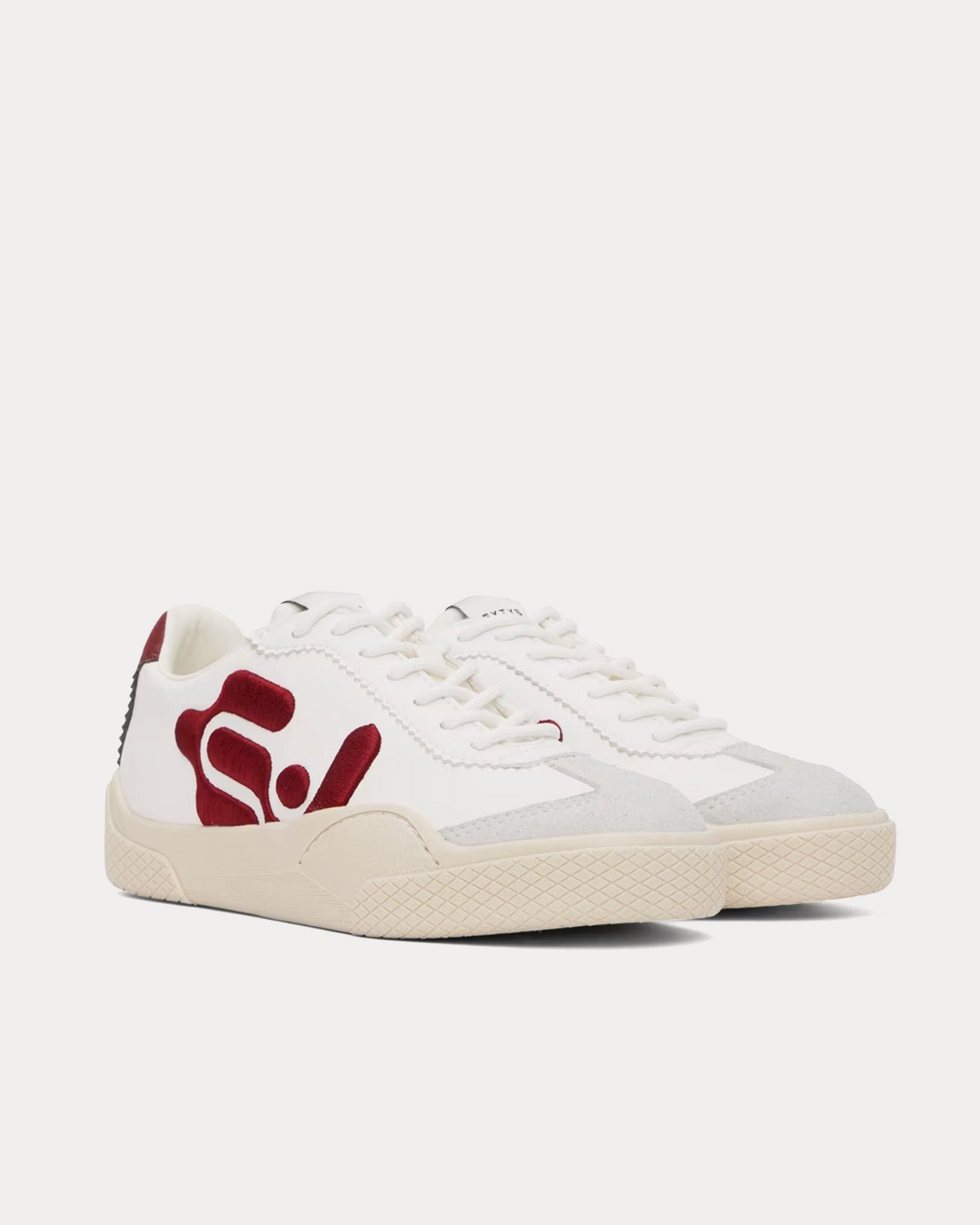 Eytys Santos Leather White / Aegis Red Low Top Sneakers - 2