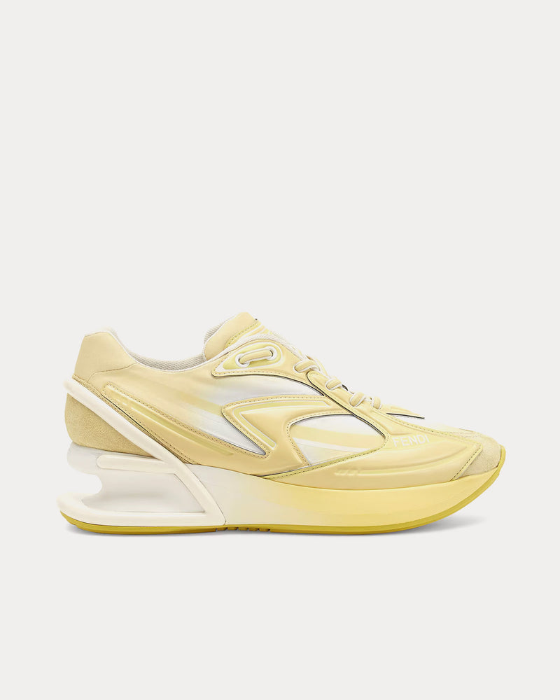 Fendi First 1 Nylon Yellow Low Top Sneakers - 1