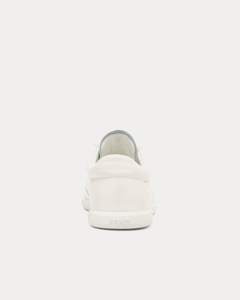 Fendi by Stefano Pilati Slim Leather White Low Top Sneakers - 4