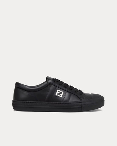 Fendi Domino Leather Black Low Top Sneakers