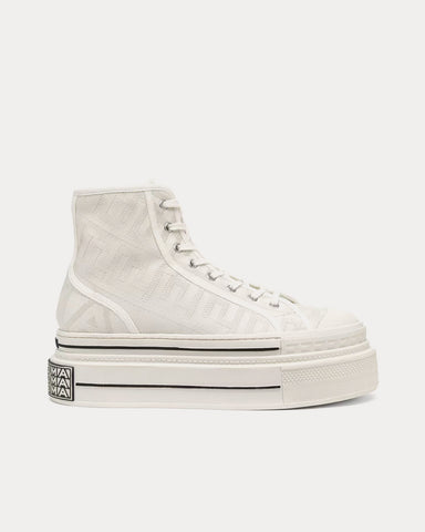 Fendi by Marc Jacobs Domino Canvas White High Top Sneakers