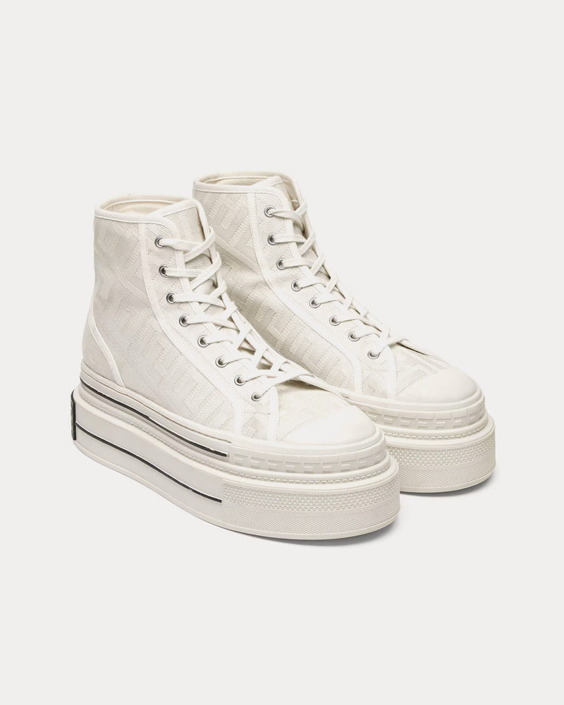 Fendi by Marc Jacobs Domino Canvas White High Top Sneakers - 2