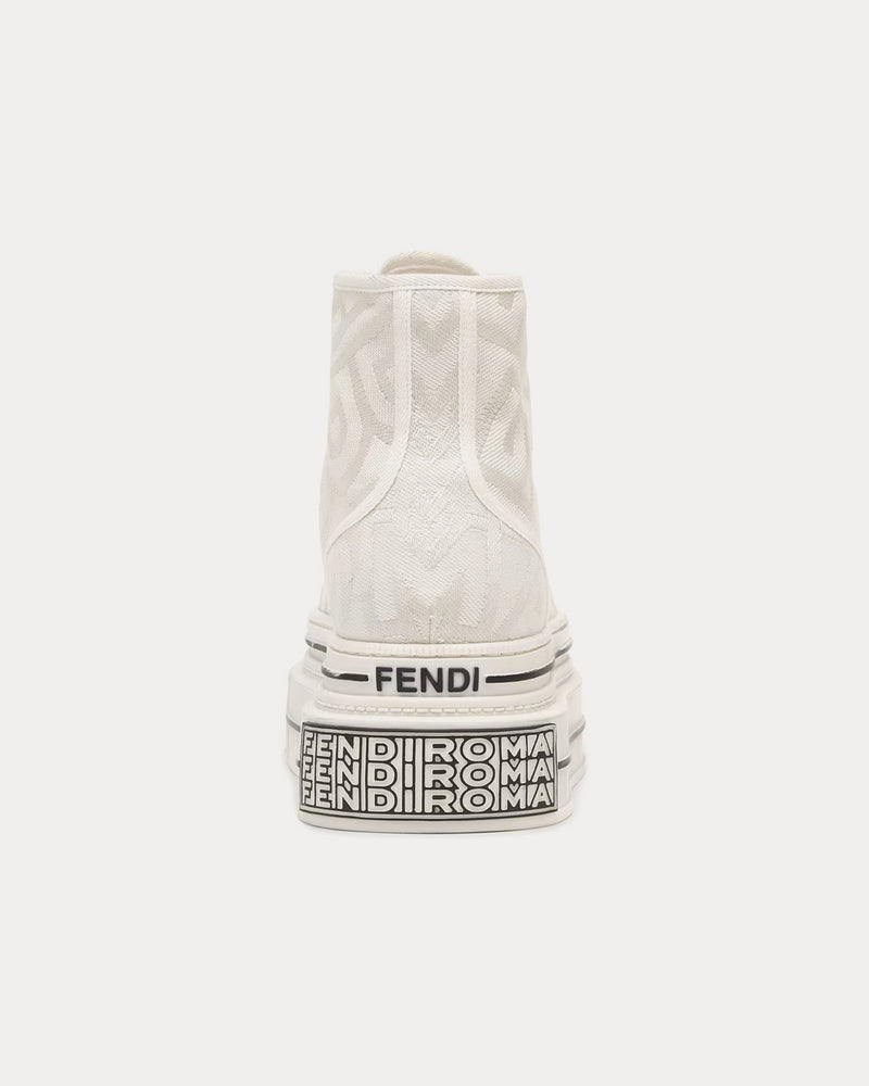 Fendi by Marc Jacobs Domino Canvas White High Top Sneakers - 3