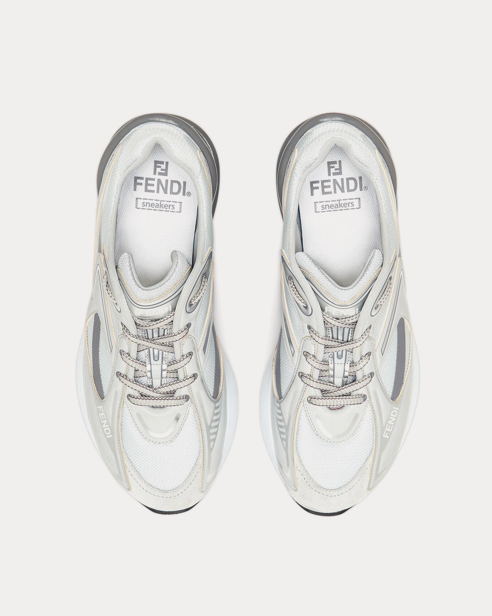 Fendi First 1 Fabric Grey Low Top Sneakers - 2