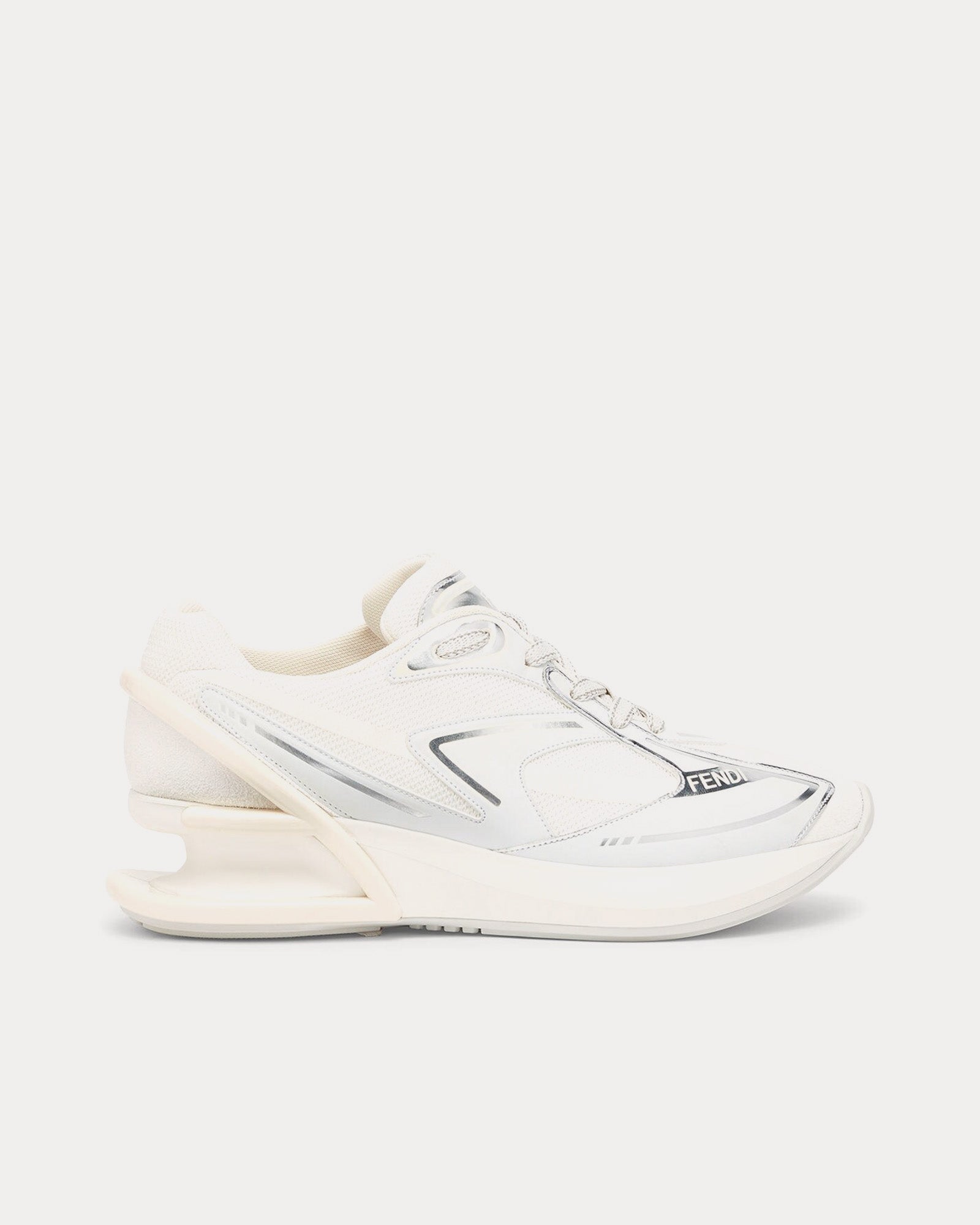 Fendi First 1 Fabric White Low Top Sneakers - 1