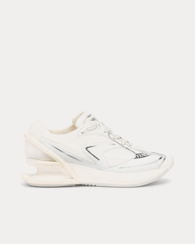 Fendi First 1 Fabric White Low Top Sneakers