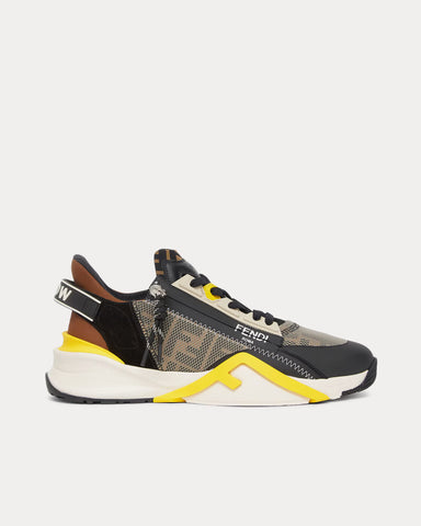 Fendi Flow FF Lycra Green Low Top Sneakers