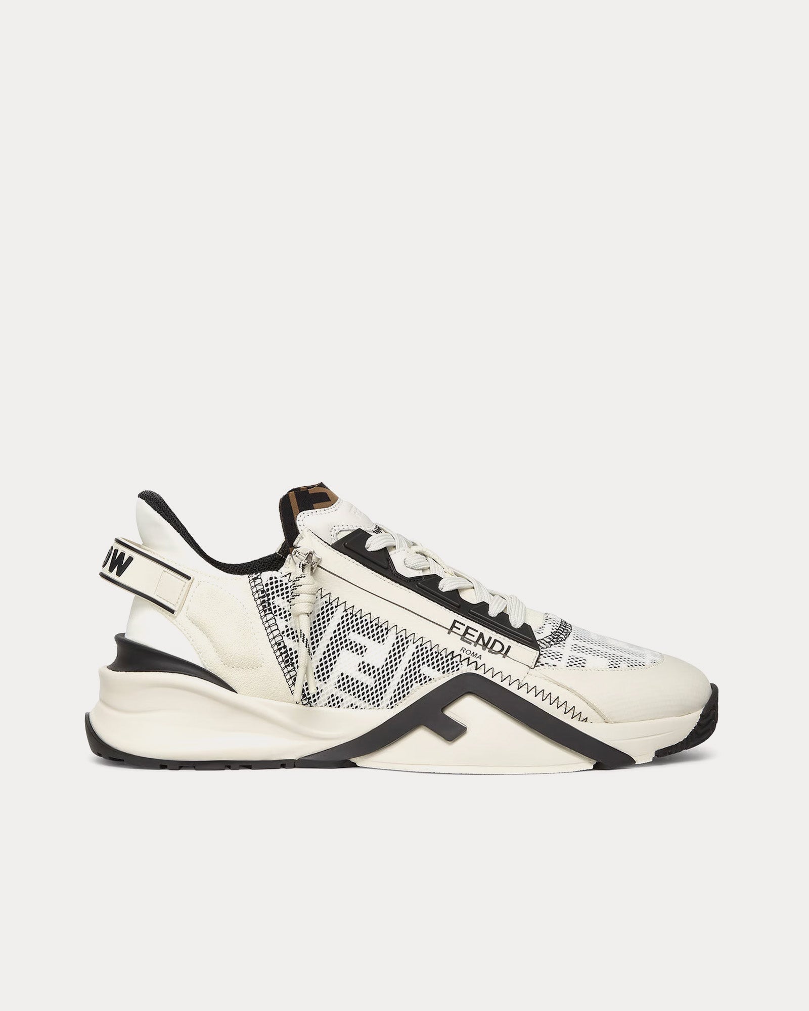 Fendi Flow FF Lycra White Low Top Sneakers - 1