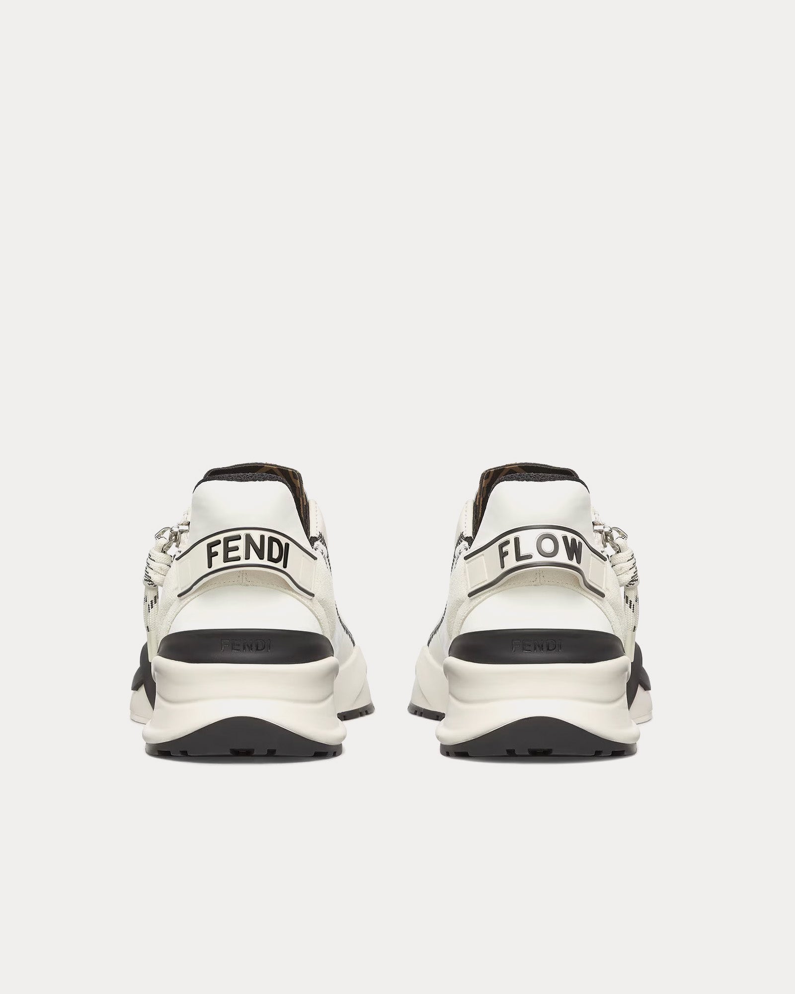 Fendi Flow FF Lycra White Low Top Sneakers - 3