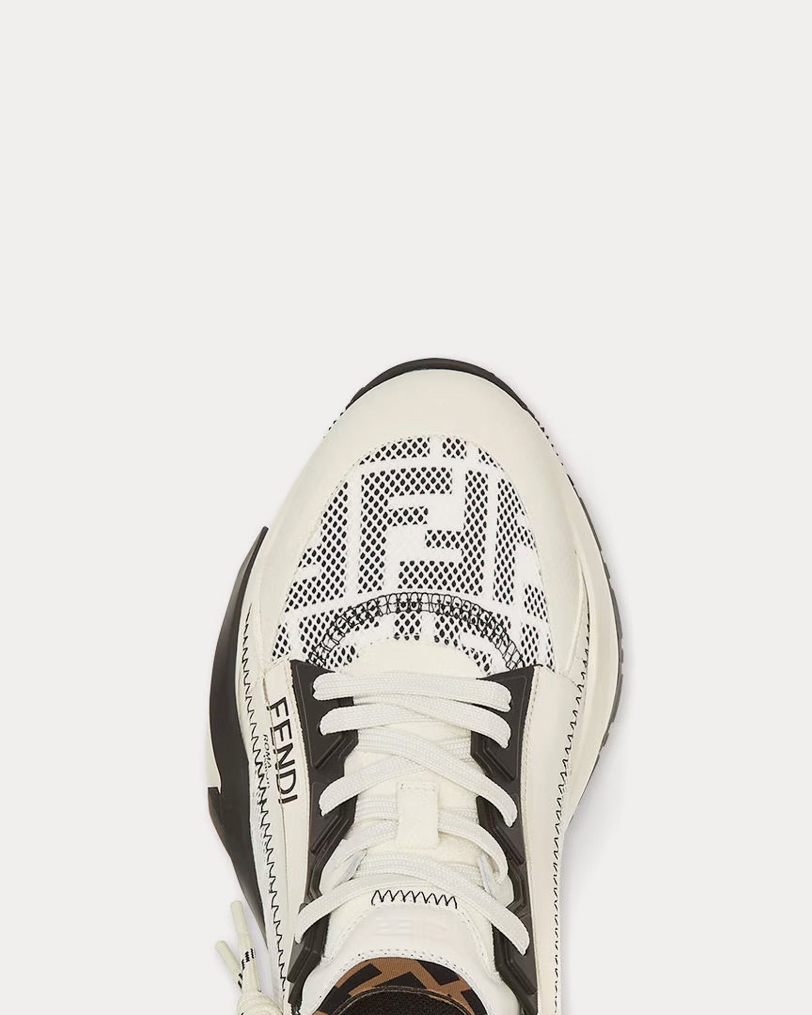 Fendi Flow FF Lycra White Low Top Sneakers - 4