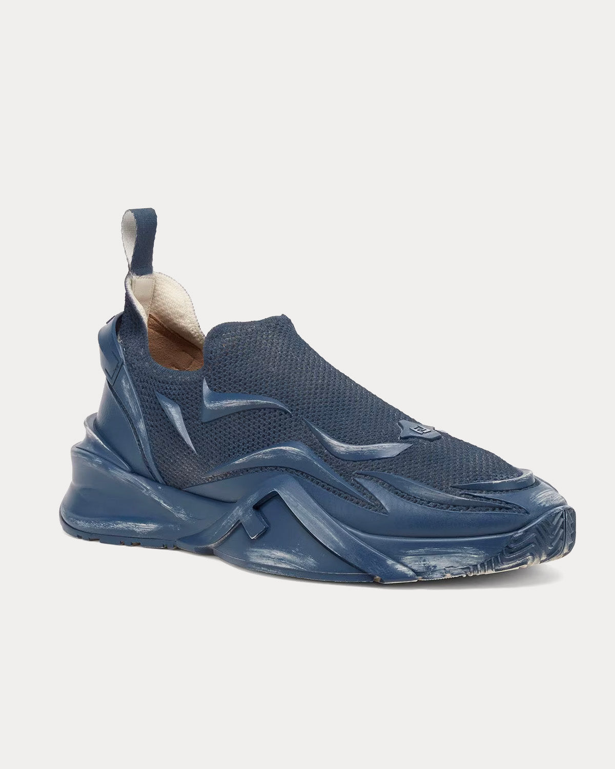 Fendi Flow Mesh Blue Slip On Sneakers - 3