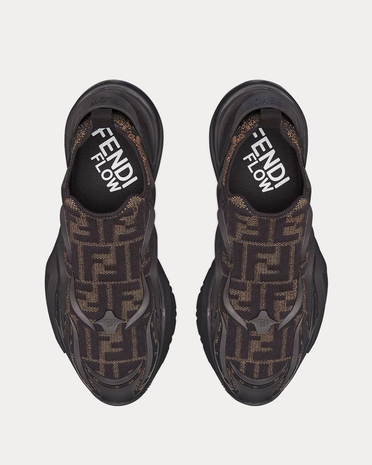 Fendi Flow Mesh Brown Slip On Sneakers - 2