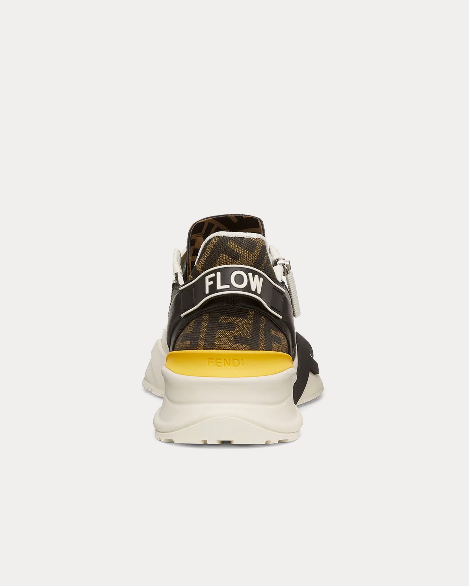 Fendi Flow Leather White Low Top Sneakers - 3