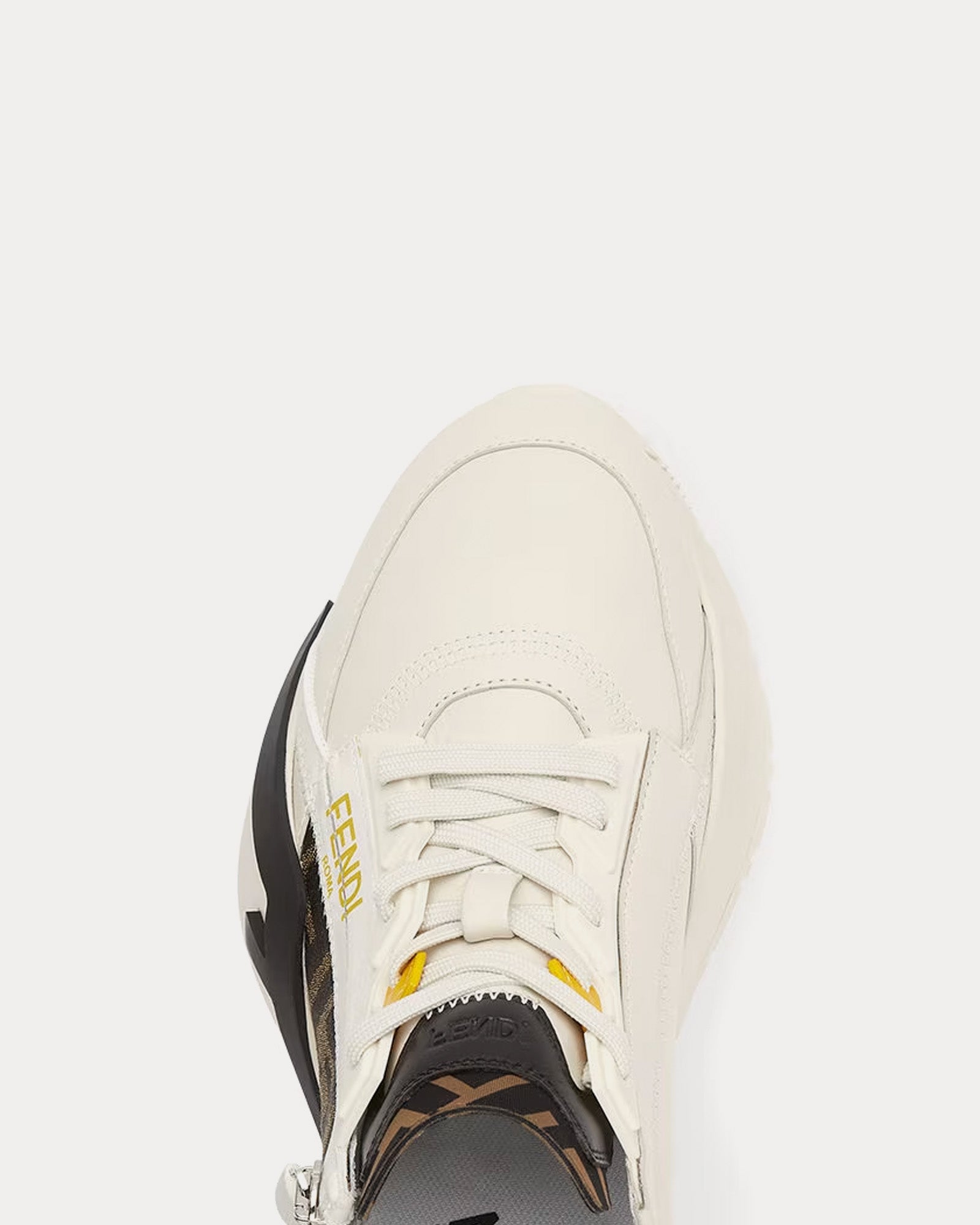 Fendi Flow Leather White Low Top Sneakers - 4