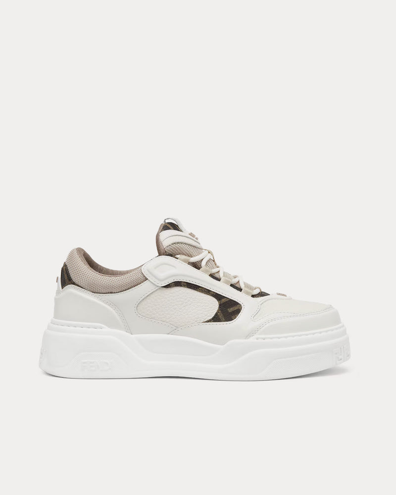 Fendi Force Leather White Low Top Sneakers - 1