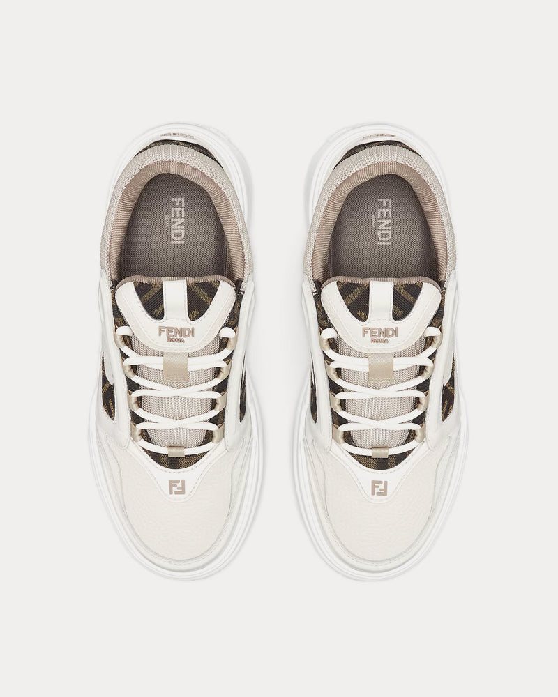 Fendi Force Leather White Low Top Sneakers - 2