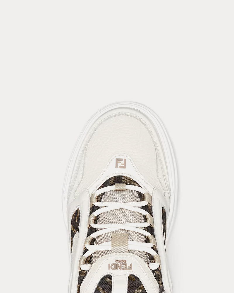 Fendi Force Leather White Low Top Sneakers - 4