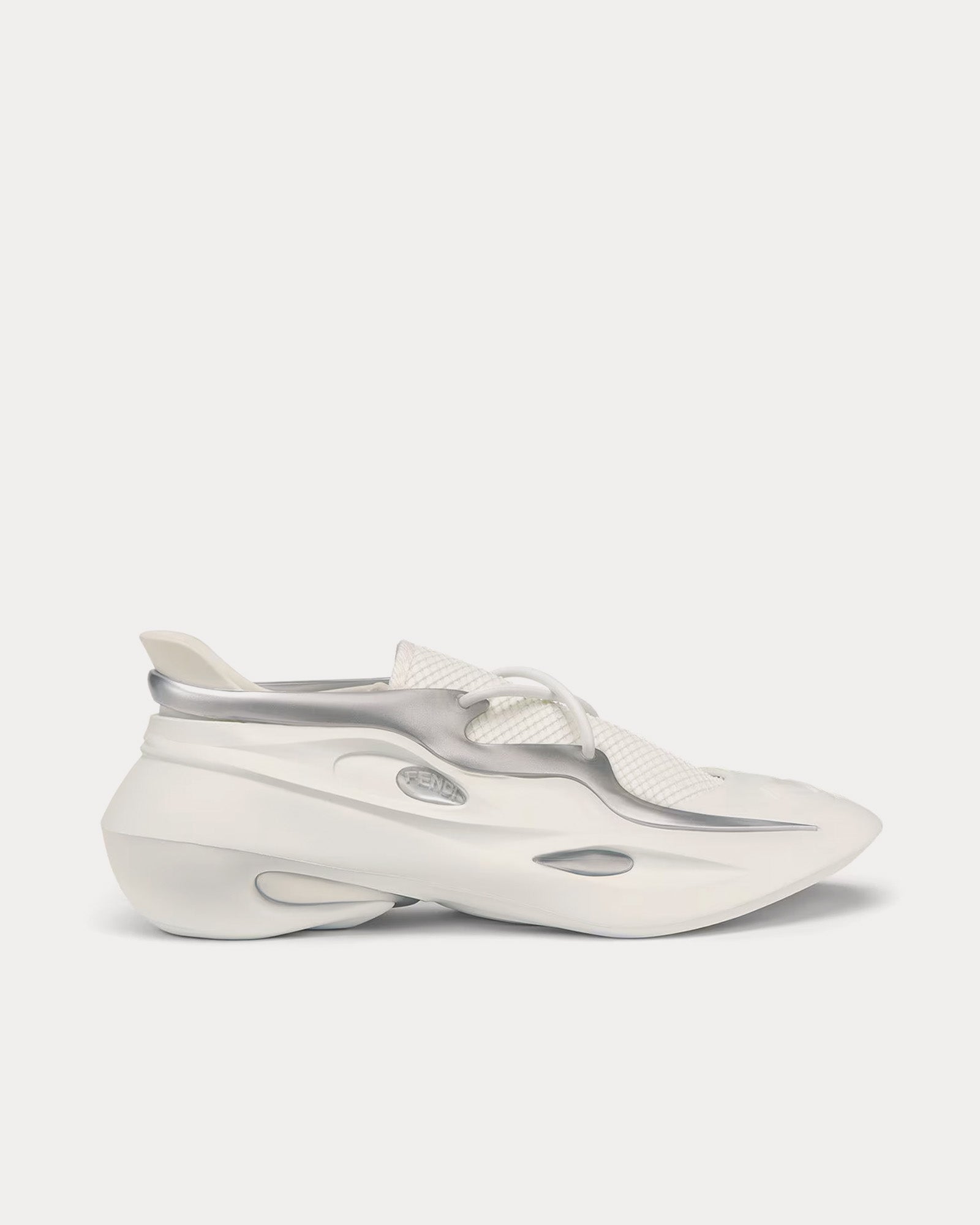 Fendi x MAD Architects Mad Lycra White Slip On Sneakers - 1