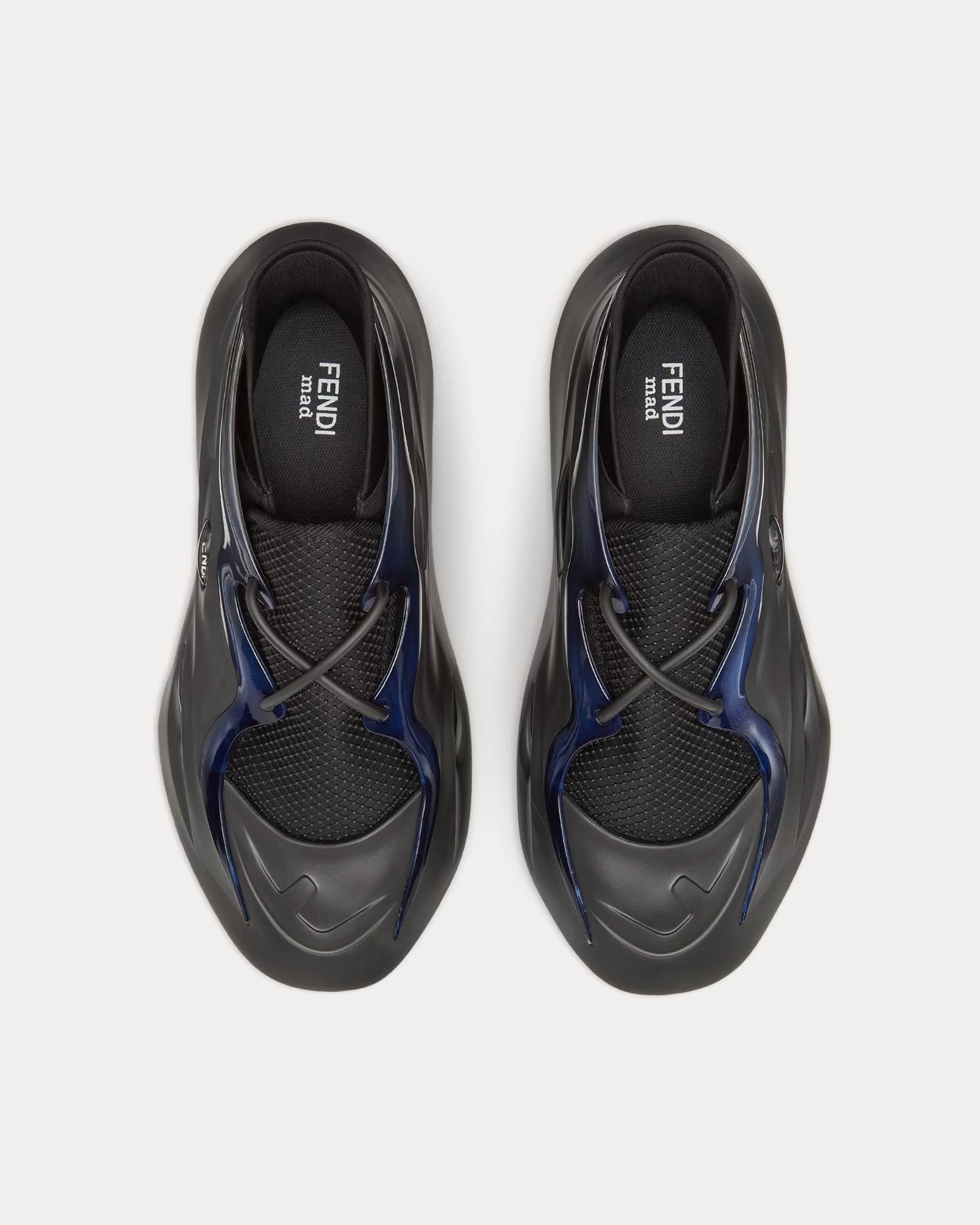 Fendi x MAD Architects Mad Lycra Black Slip On Sneakers - 2