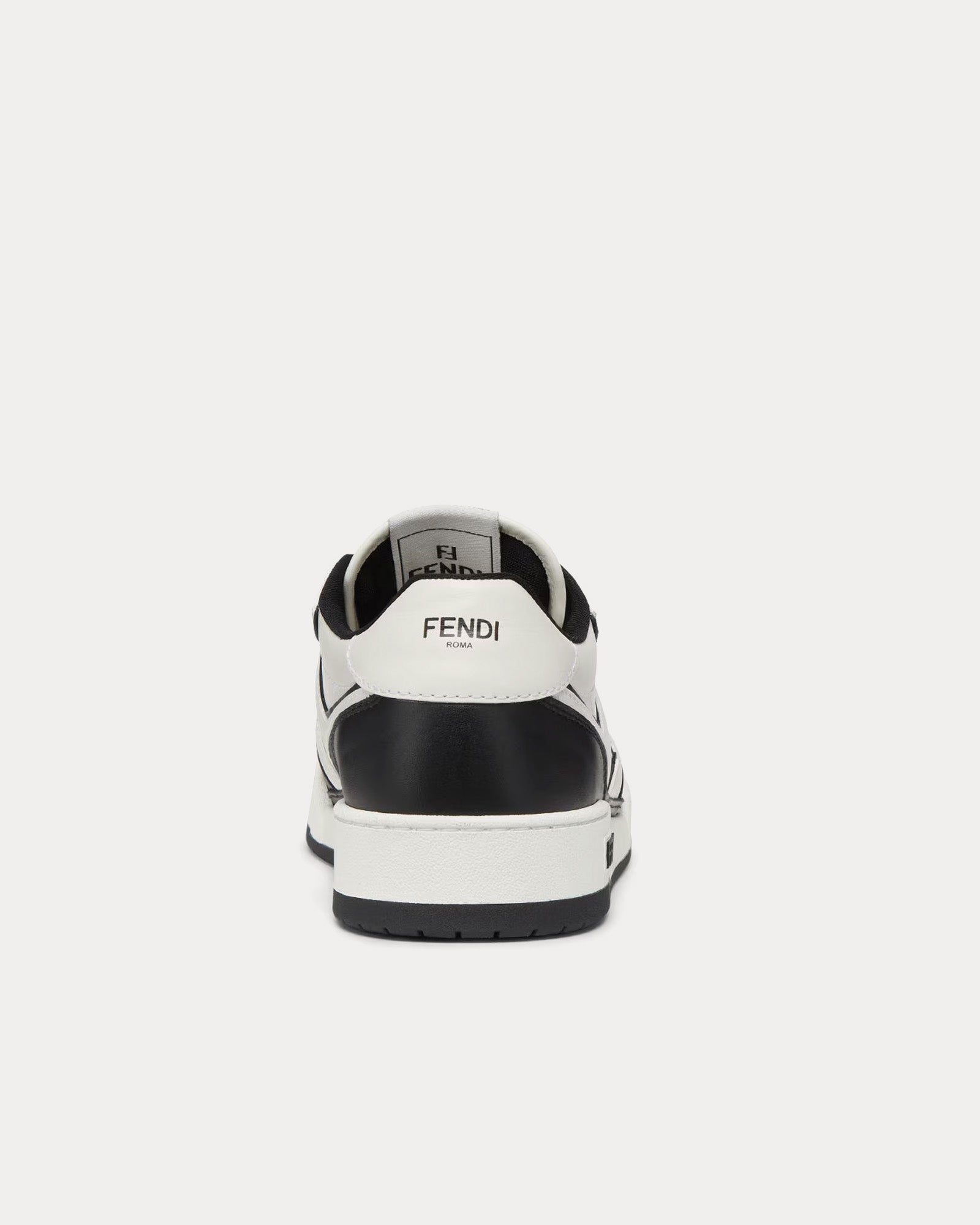 Fendi Match Leather Black / White Low Top Sneakers - 4