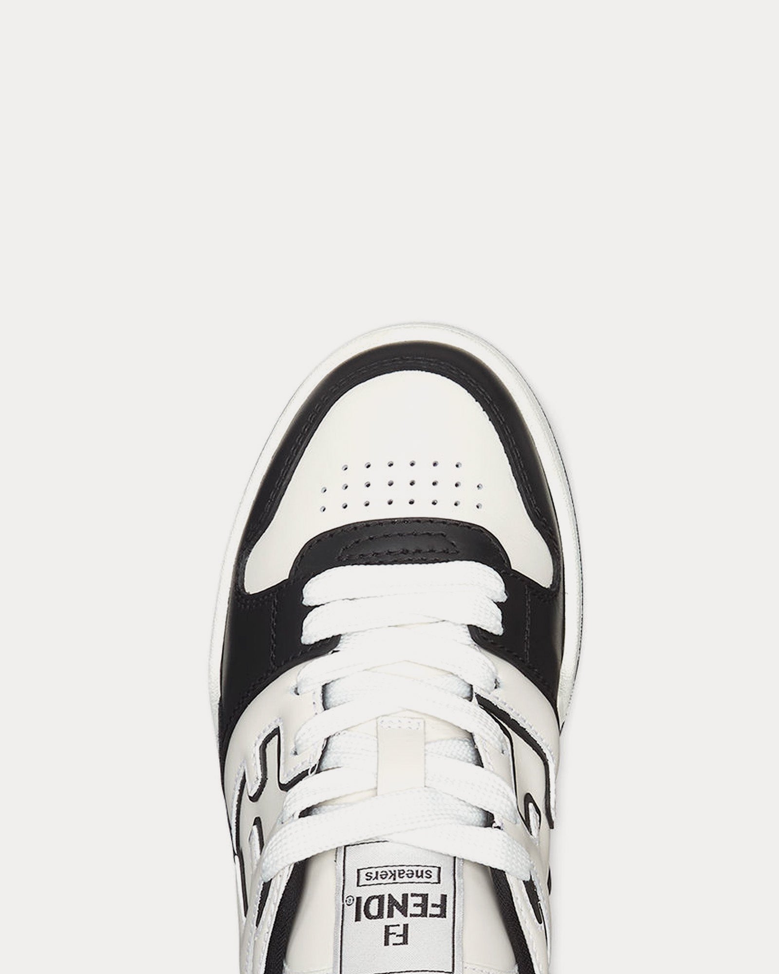 Fendi Match Leather Black / White Low Top Sneakers - 5