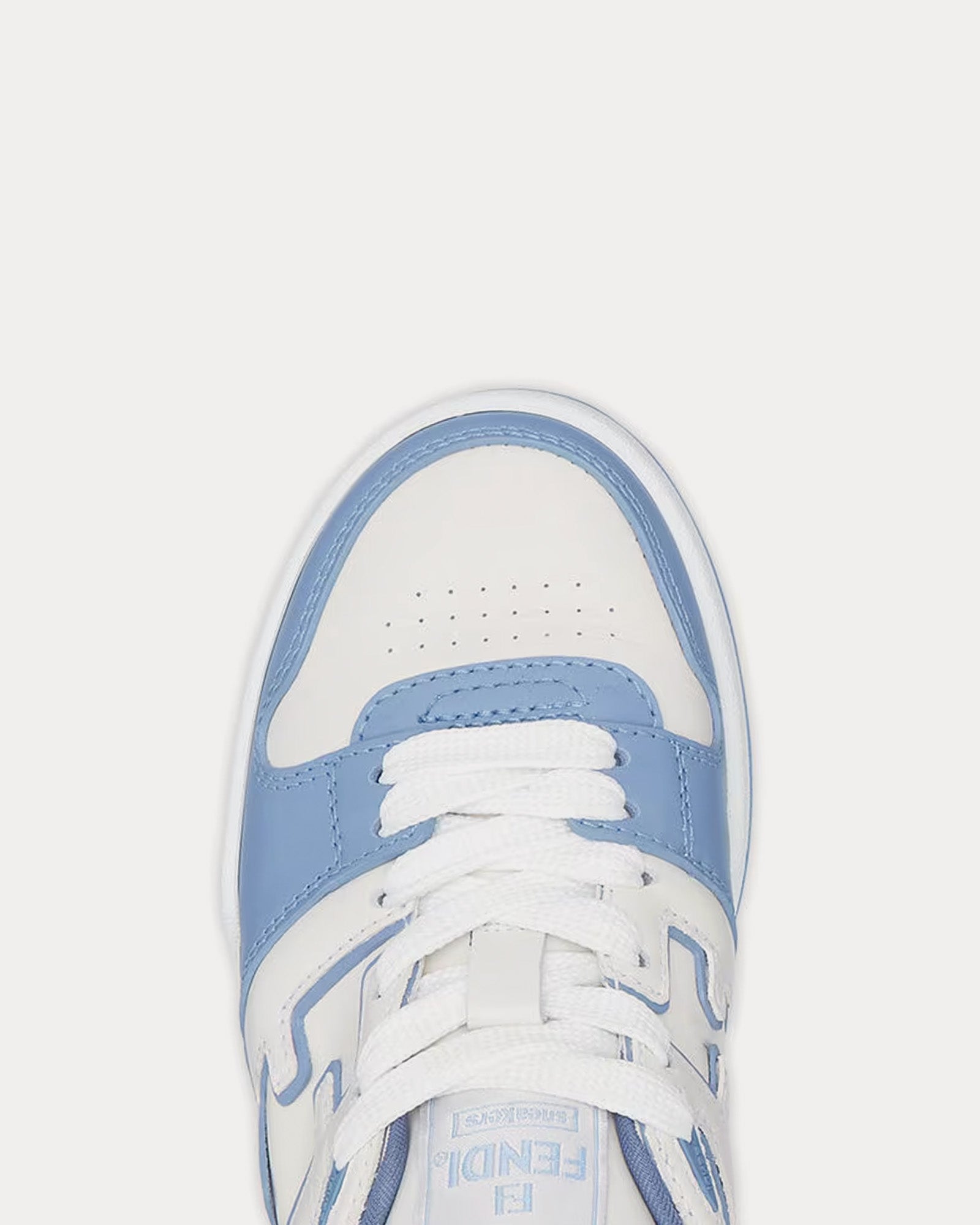 Fendi Match Leather Light Blue Low Top Sneakers - 4