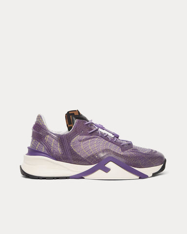 Fendi Flow Fabric Lilac Low Top Sneakers