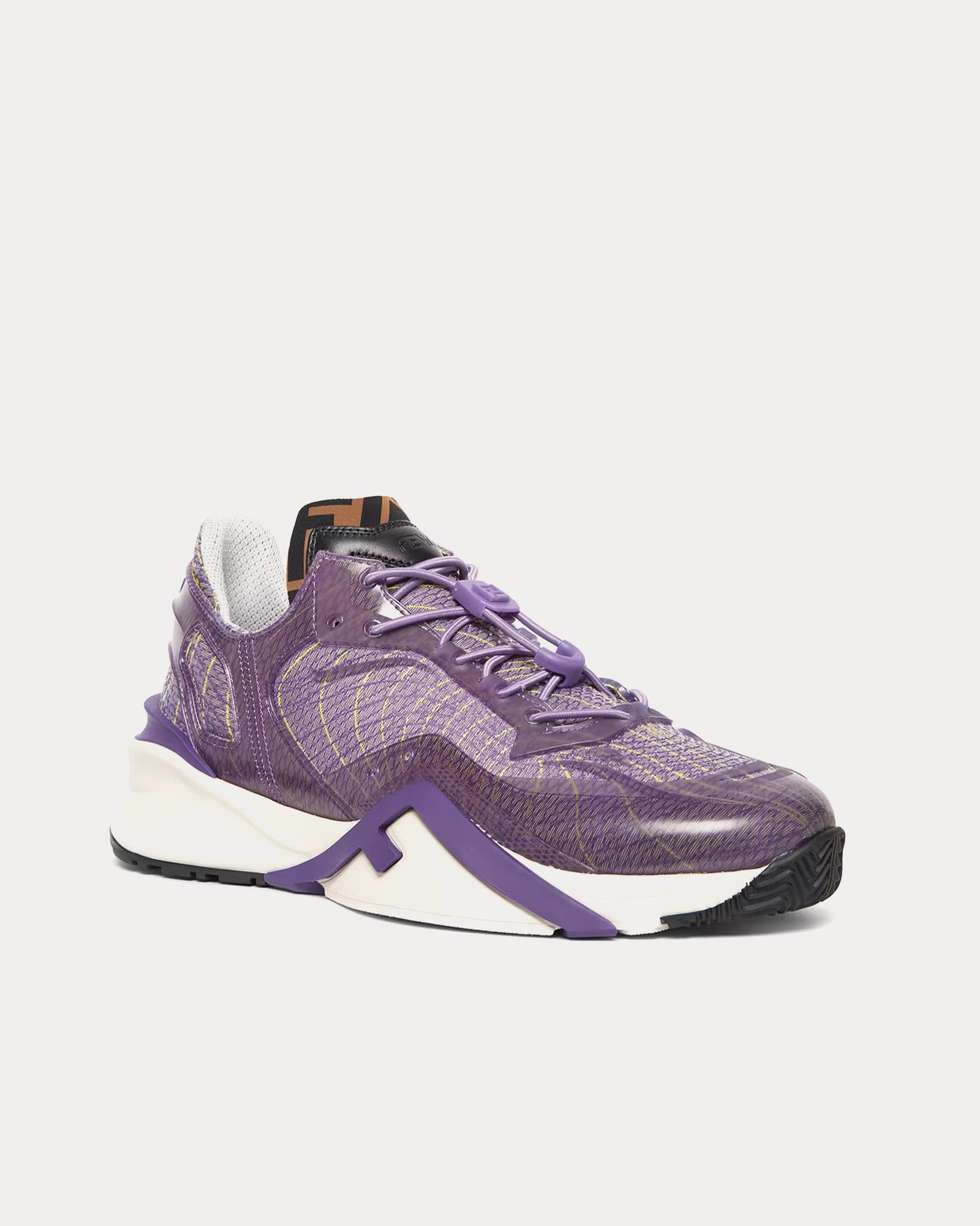 Fendi Flow Fabric Lilac Low Top Sneakers - 3