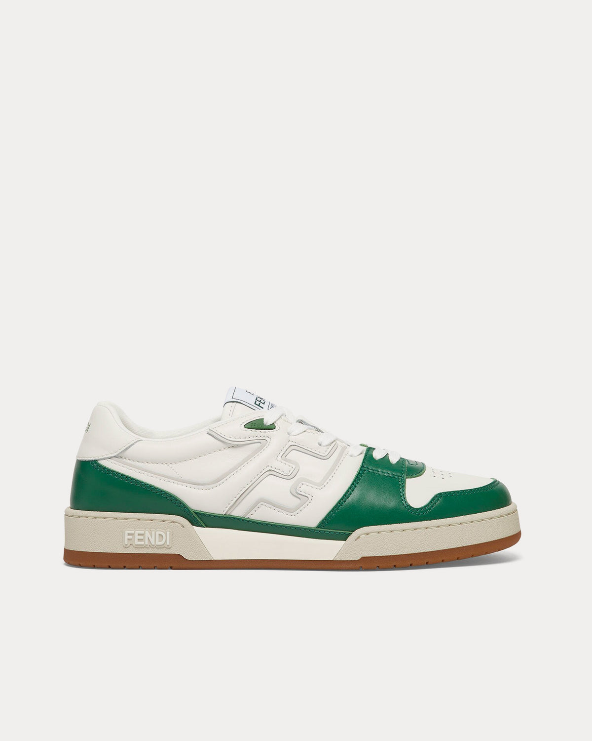 Fendi by Stefano Pilati Match Leather White / Green Low Top Sneakers ...