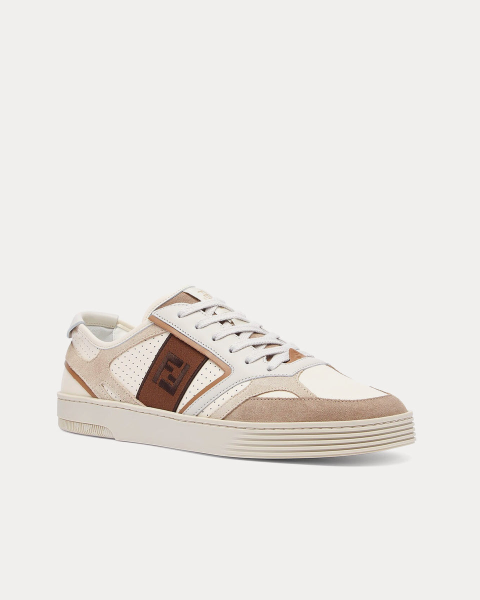 Fendi Step Leather Beige Low Top Sneakers - Sneak in Peace